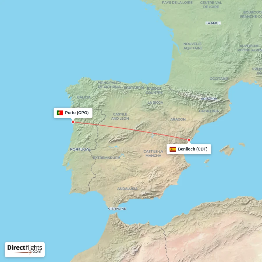 CDT - OPO route map