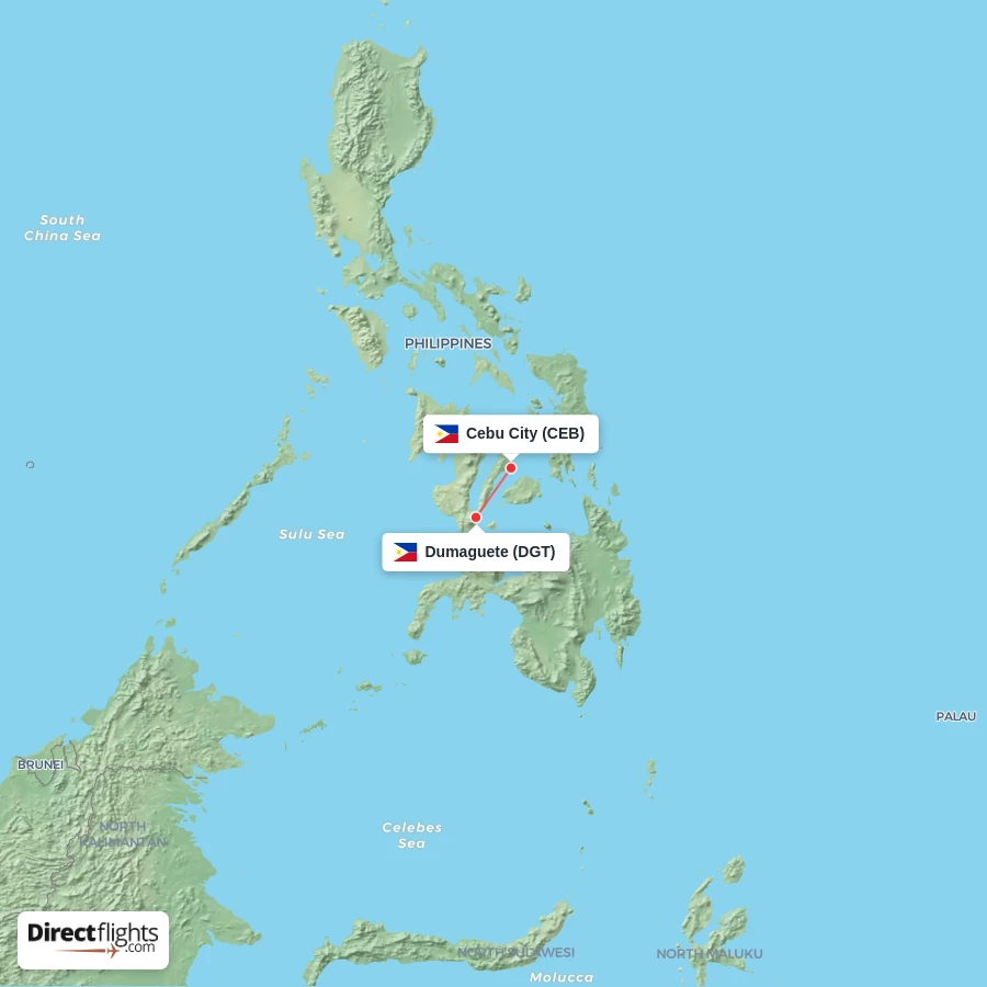 CEB - DGT route map