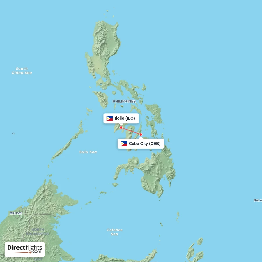 CEB - ILO route map