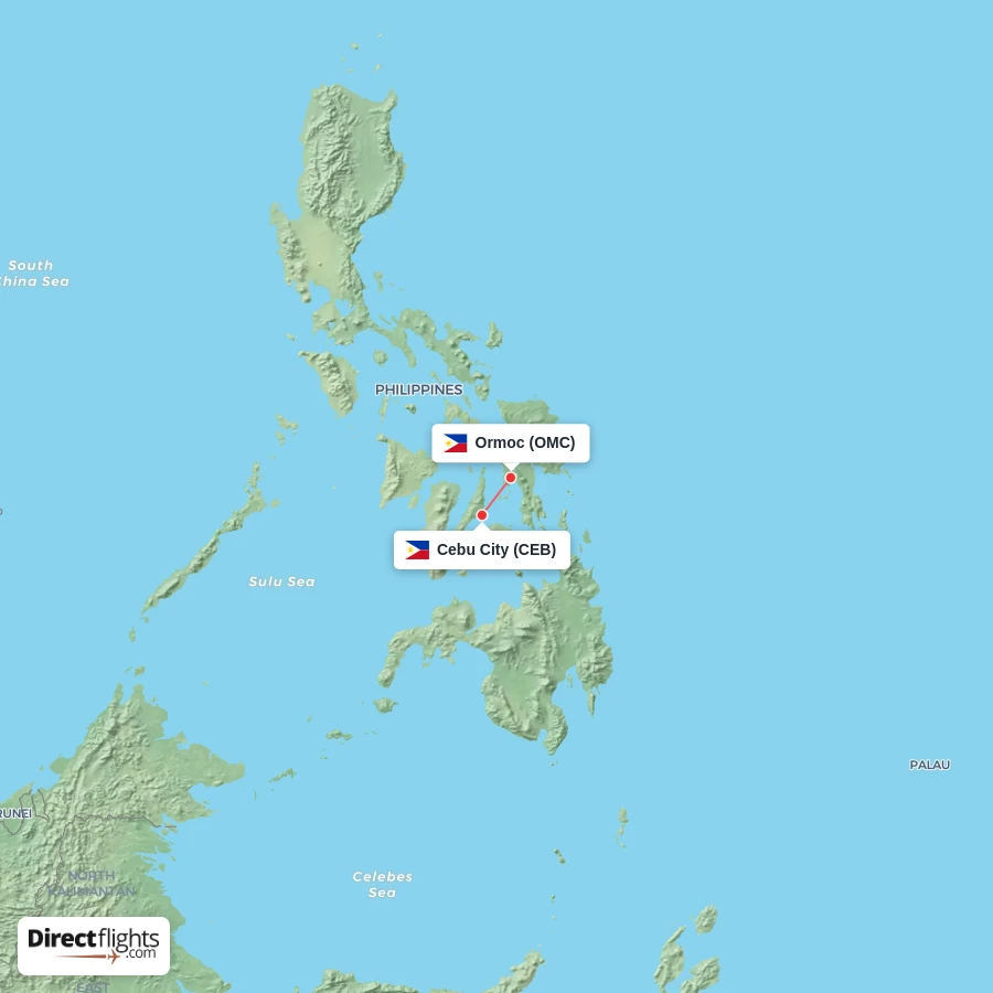 CEB - OMC route map