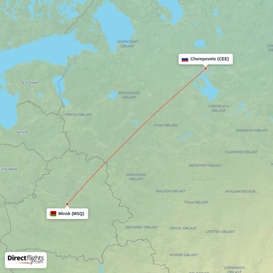 CEE - MSQ route map