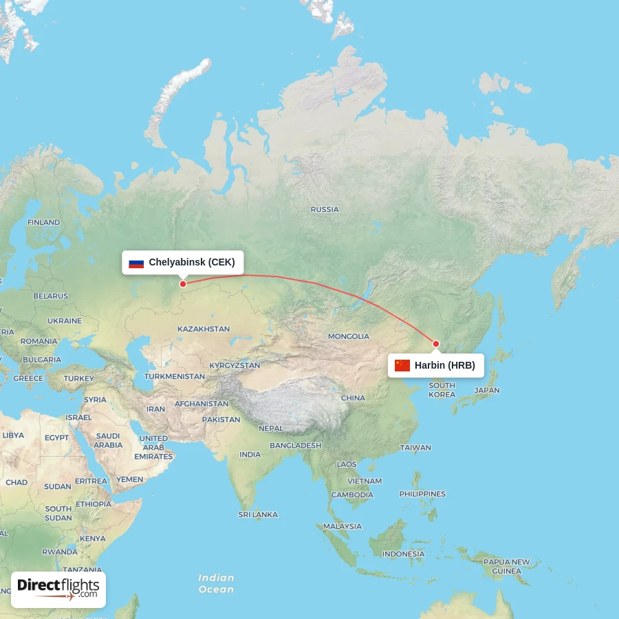 CEK - HRB route map
