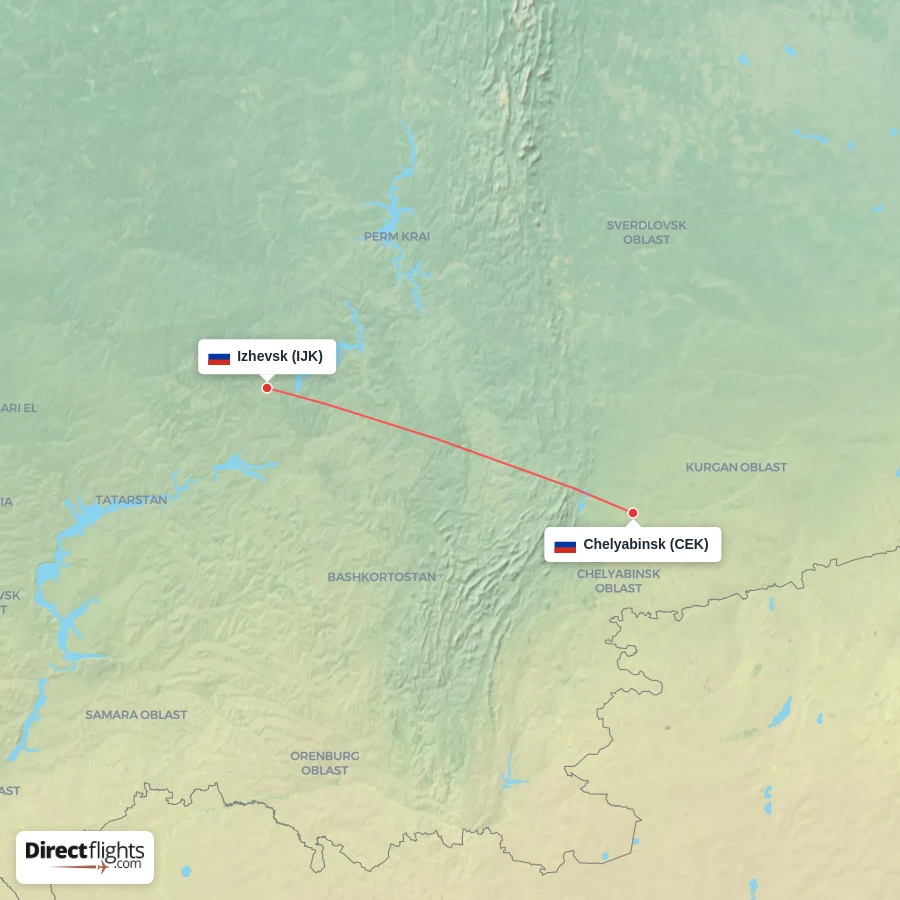 CEK - IJK route map