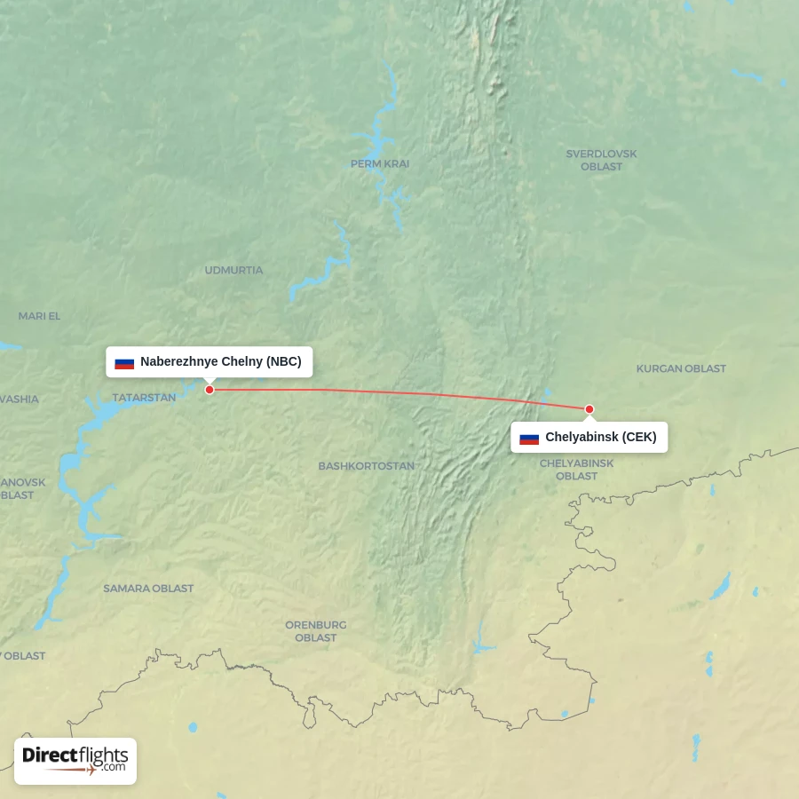 CEK - NBC route map