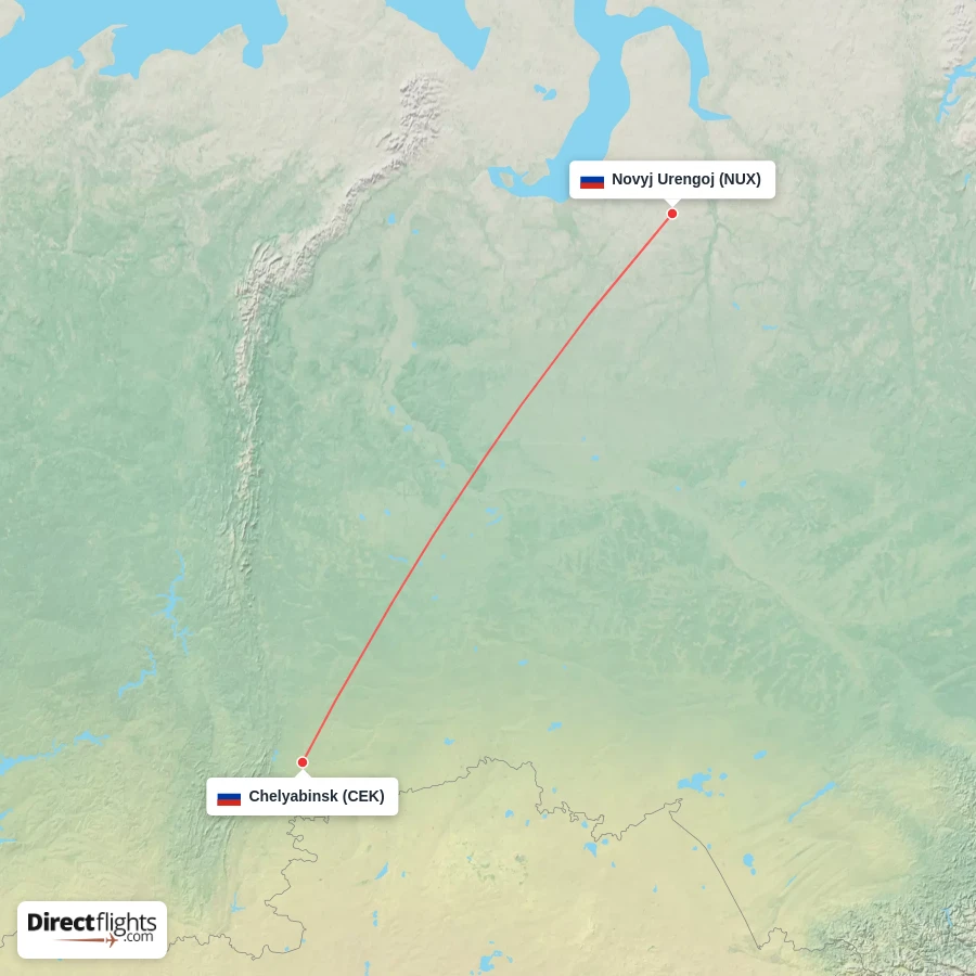 CEK - NUX route map