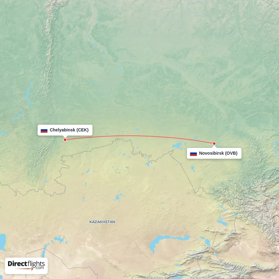 CEK - OVB route map