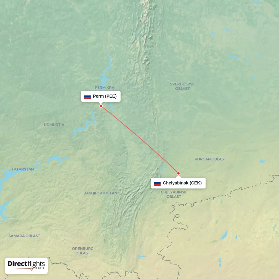 CEK - PEE route map