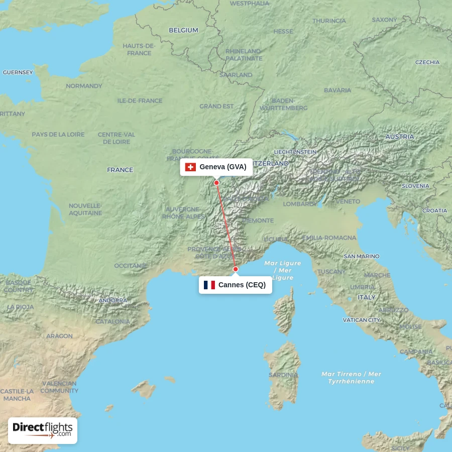 CEQ - GVA route map