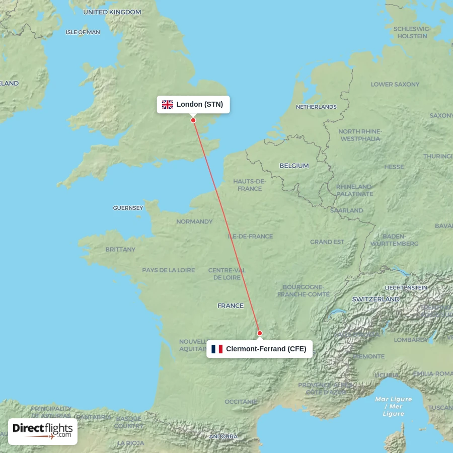 CFE - STN route map