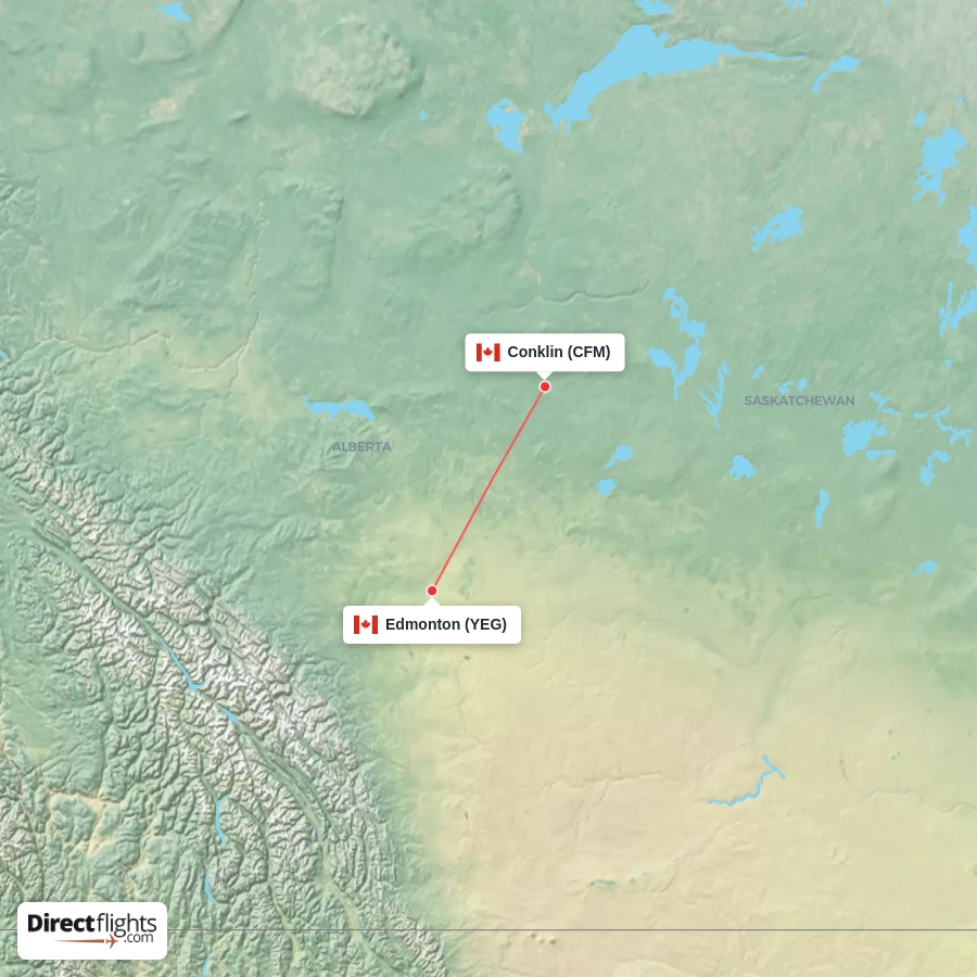 CFM - YEG route map