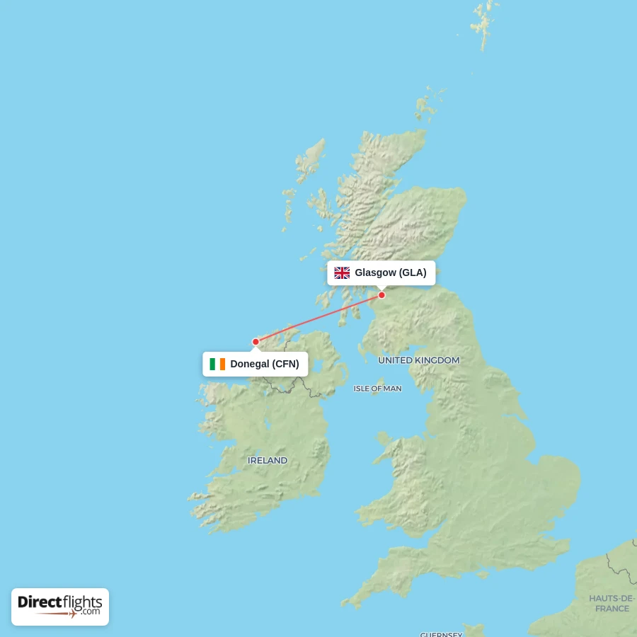 CFN - GLA route map