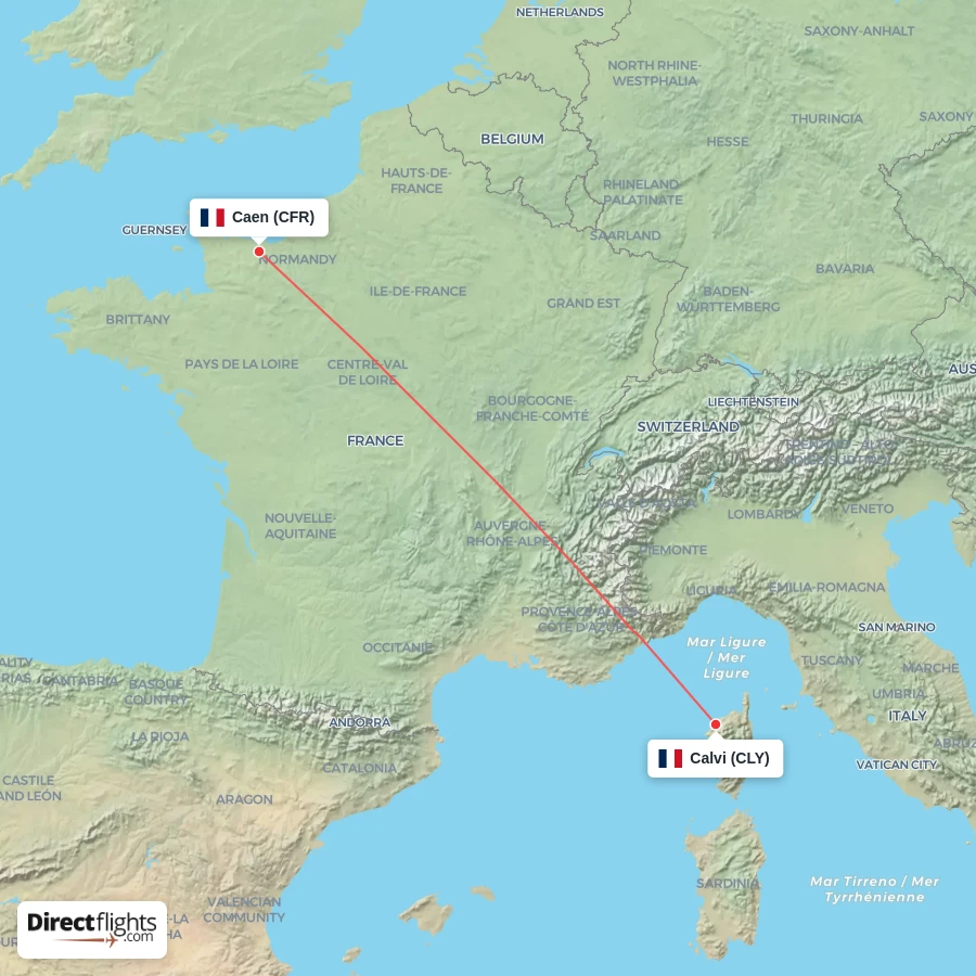 CFR - CLY route map