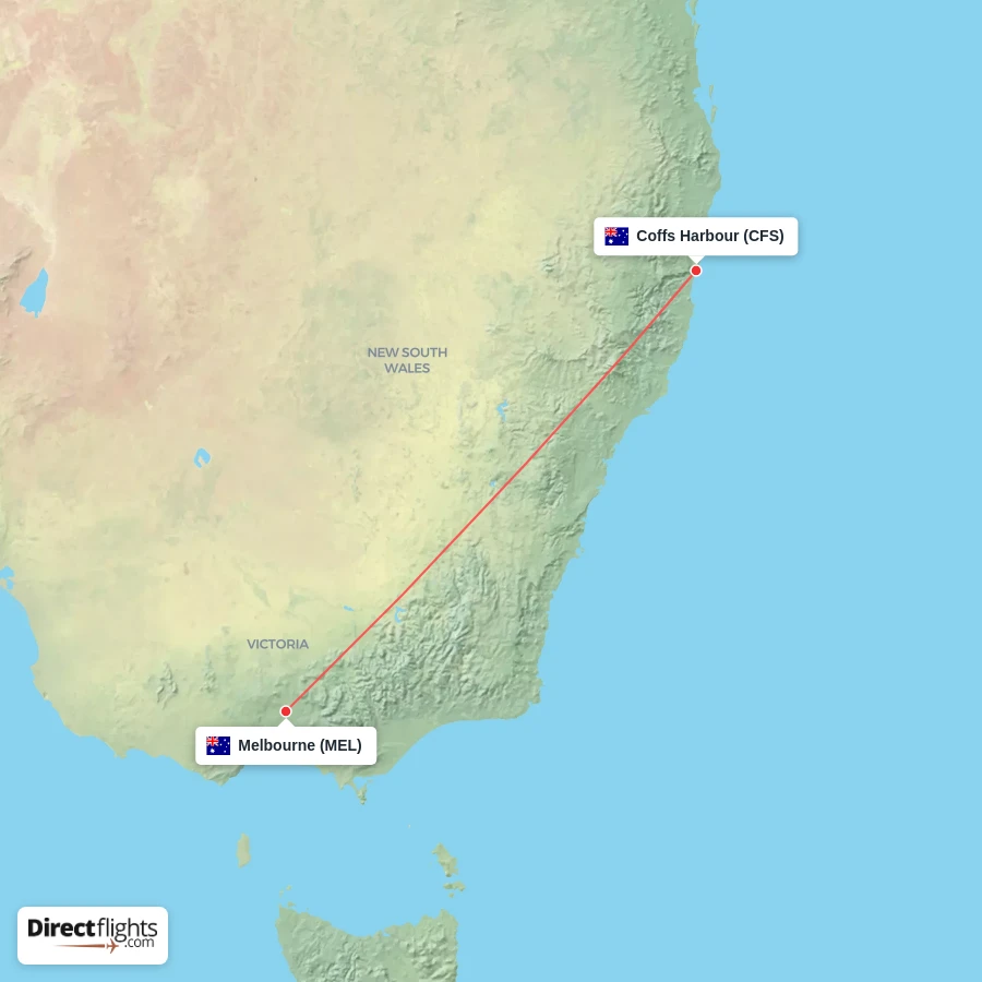 CFS - MEL route map