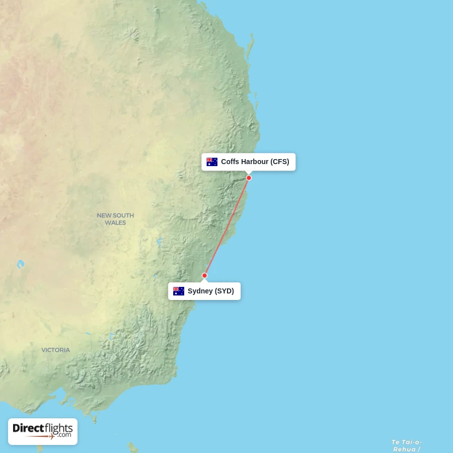 CFS - SYD route map