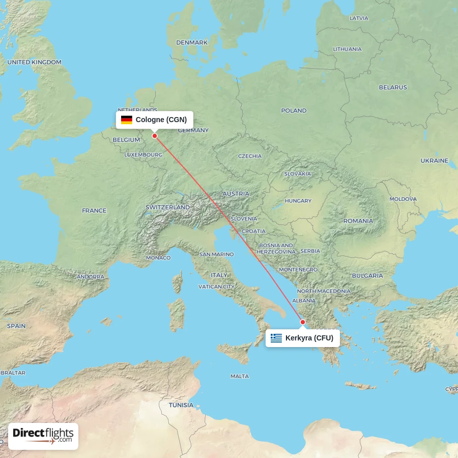 CFU - CGN route map