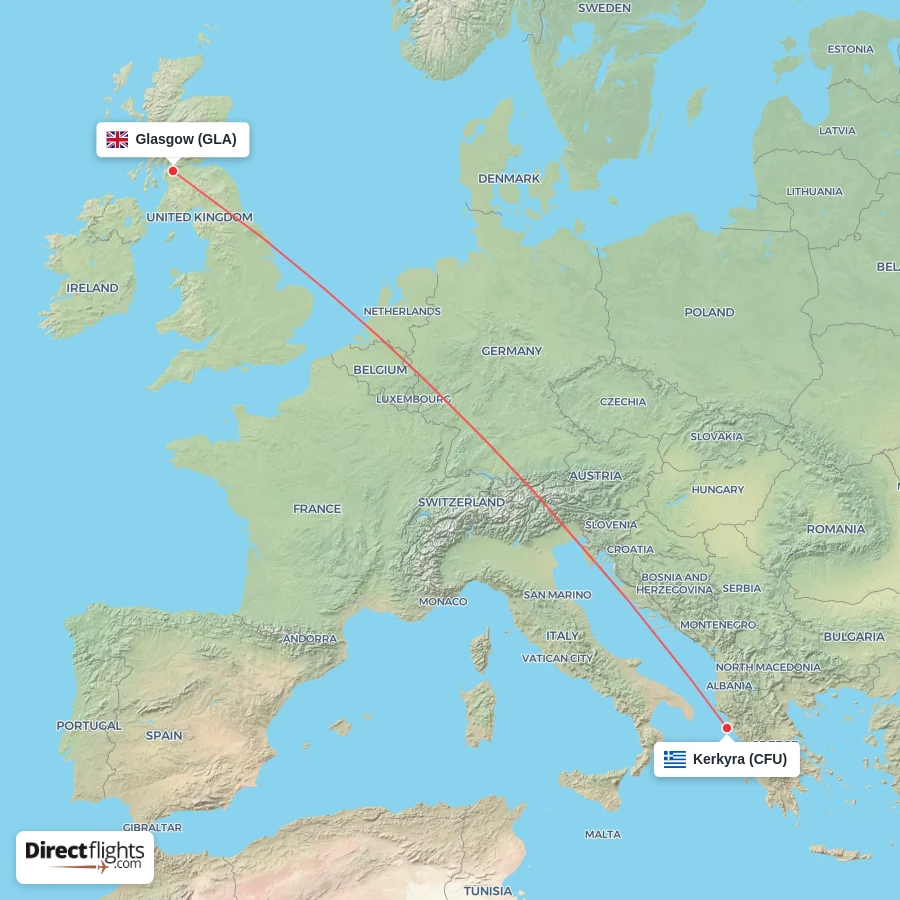 CFU - GLA route map