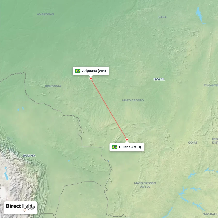 CGB - AIR route map