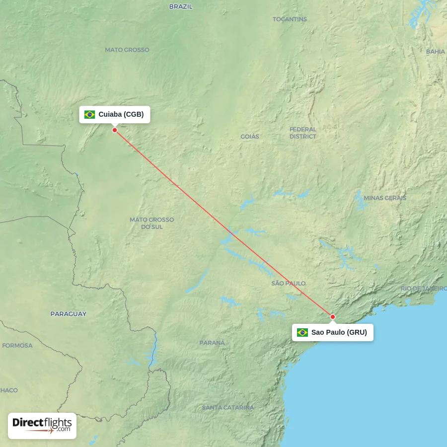 CGB - GRU route map