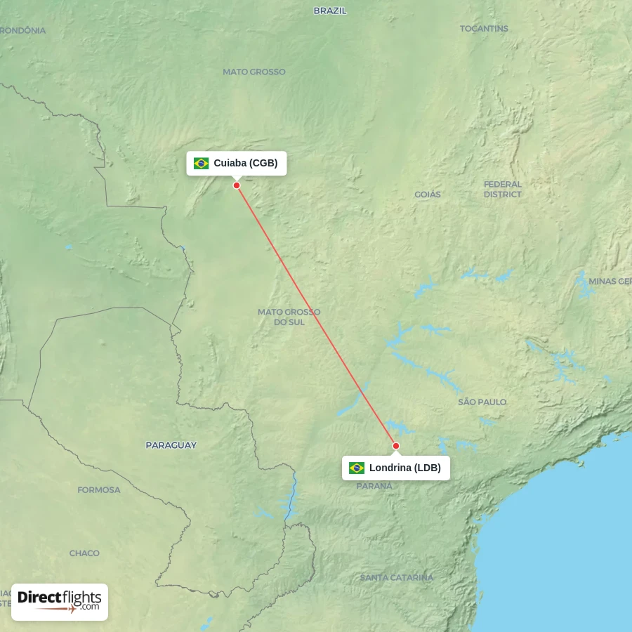 CGB - LDB route map