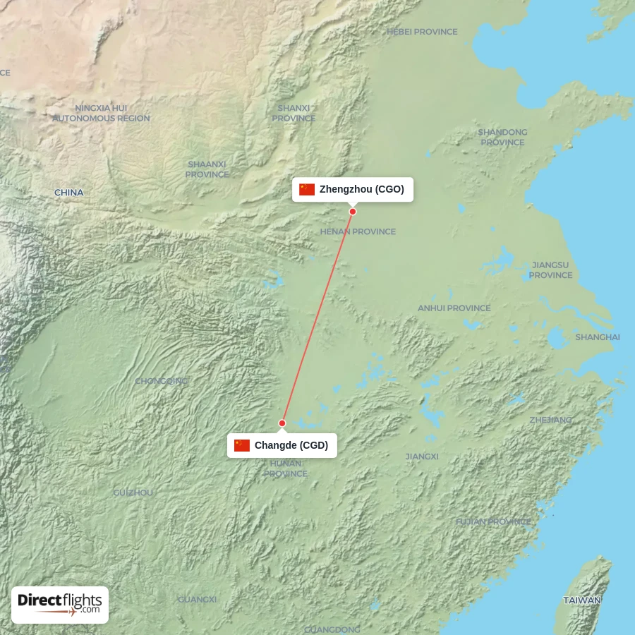 CGD - CGO route map