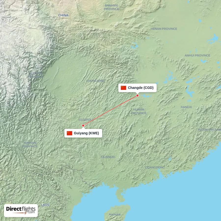 CGD - KWE route map