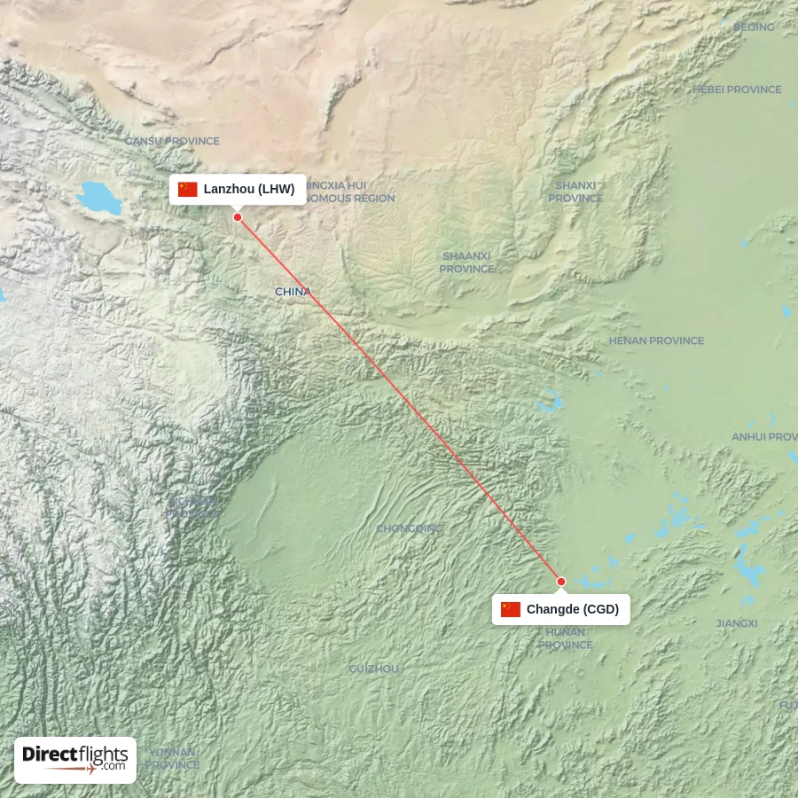 CGD - LHW route map