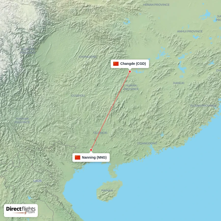 CGD - NNG route map