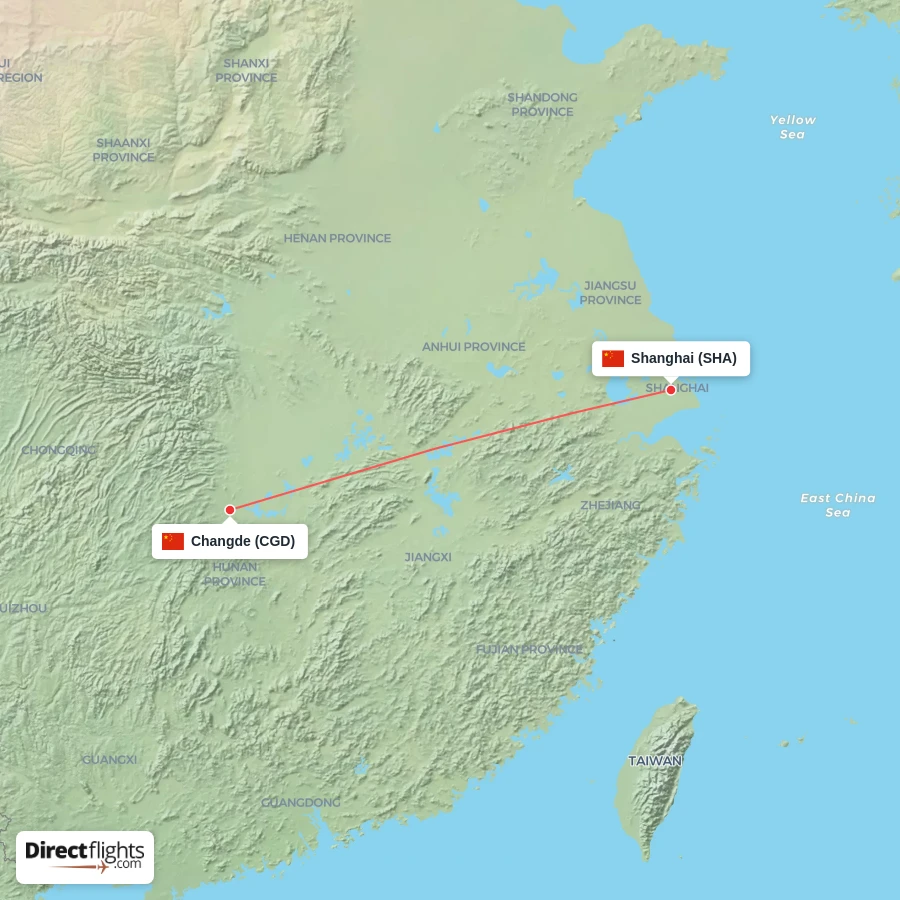 CGD - SHA route map