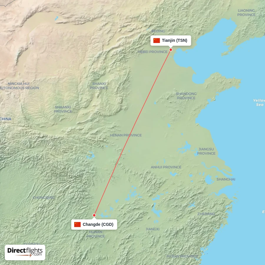 CGD - TSN route map