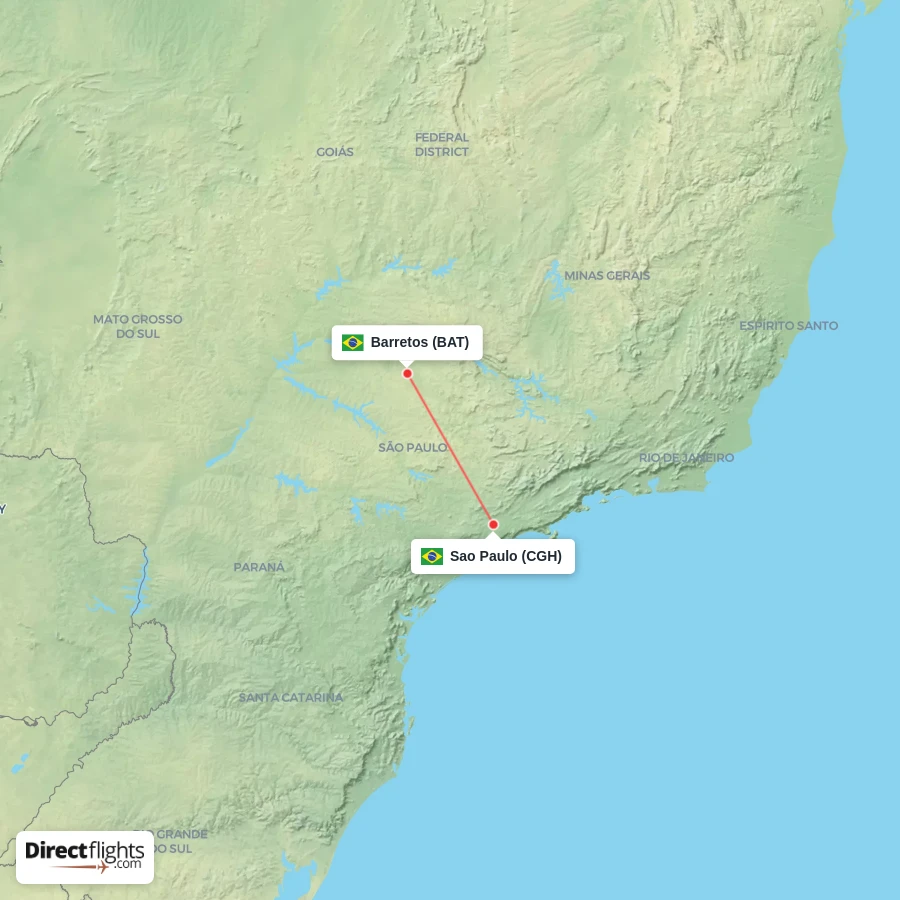 CGH - BAT route map