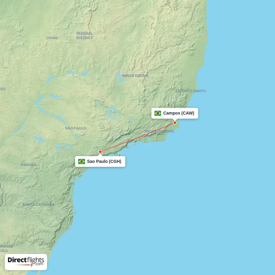 CGH - CAW route map
