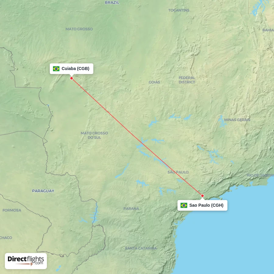 CGH - CGB route map