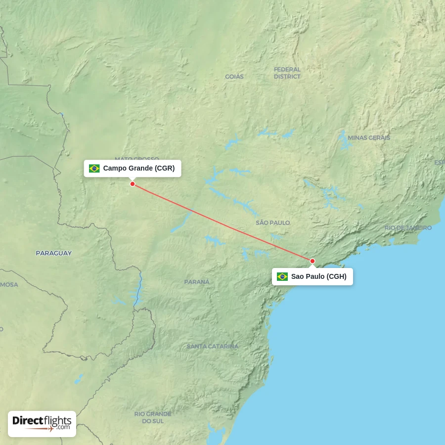 CGH - CGR route map