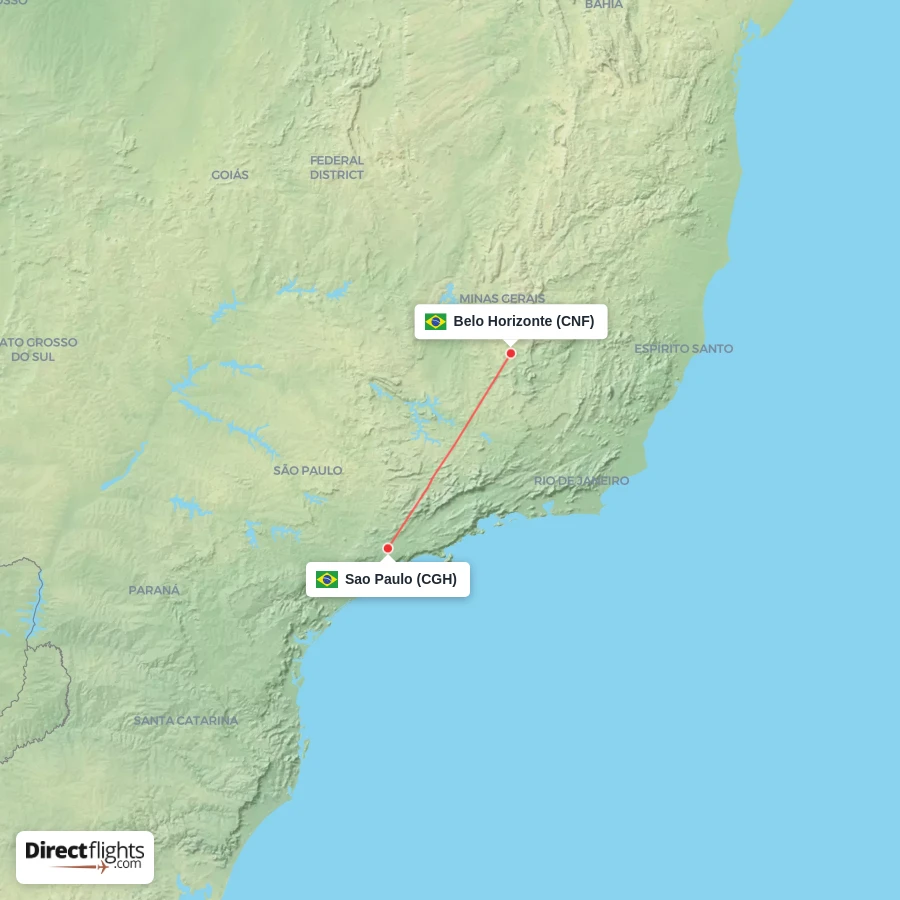 CGH - CNF route map