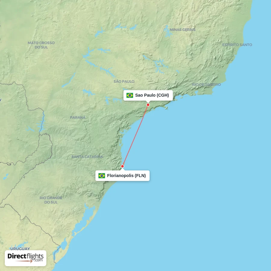 CGH - FLN route map