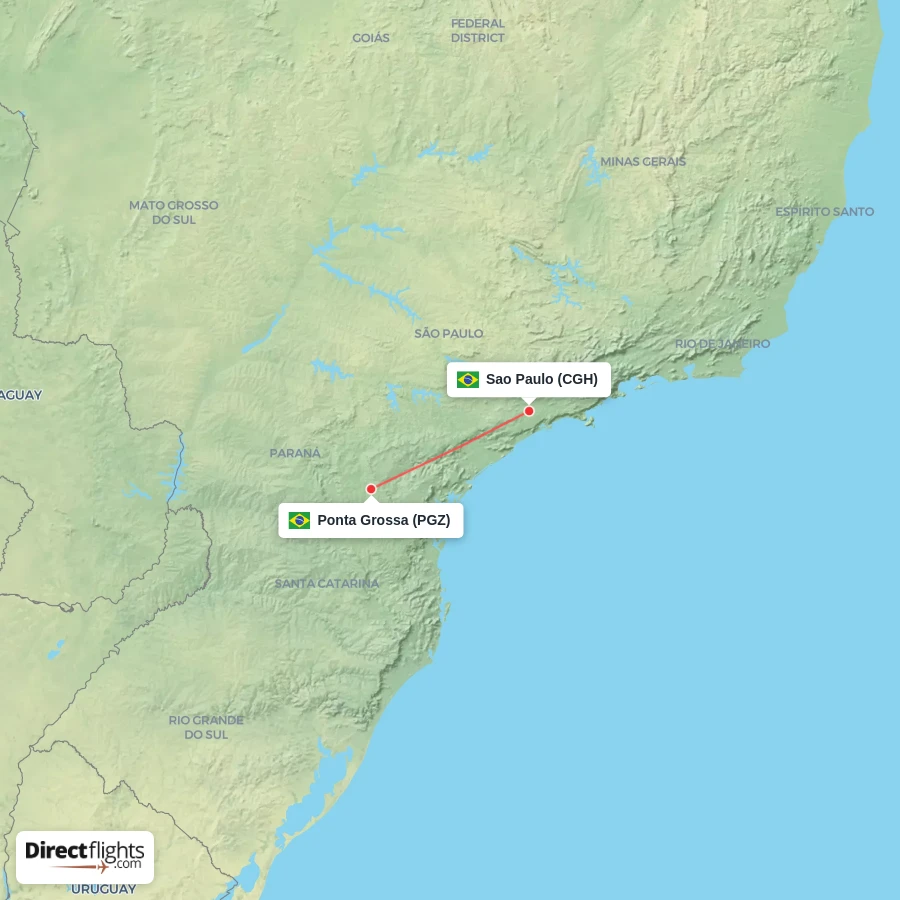 CGH - PGZ route map