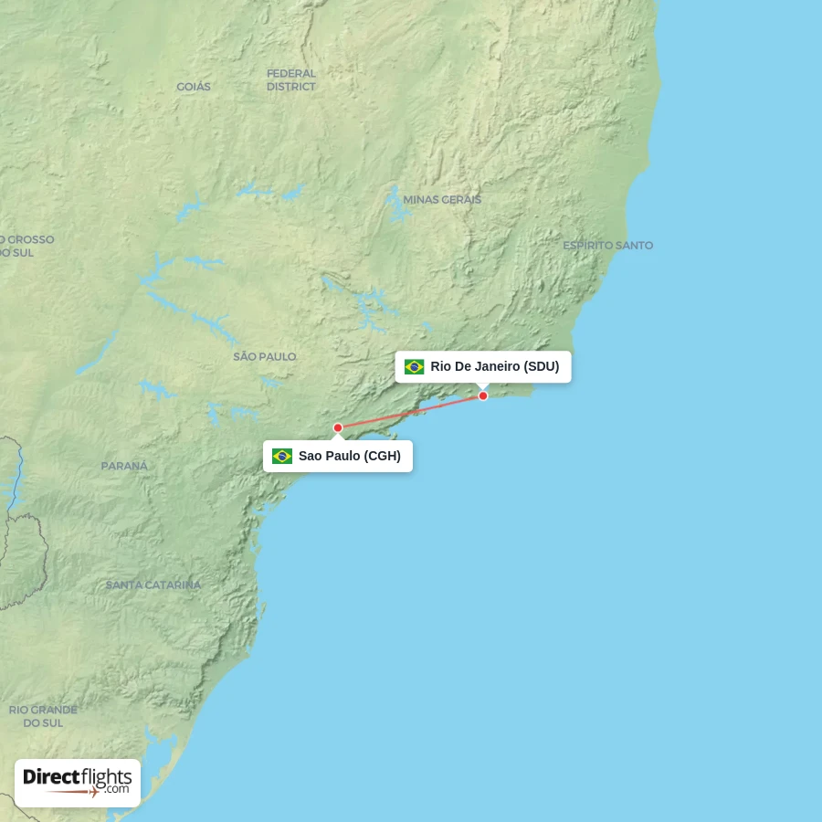 CGH - SDU route map