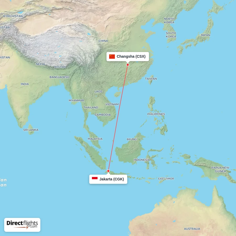 CGK - CSX route map