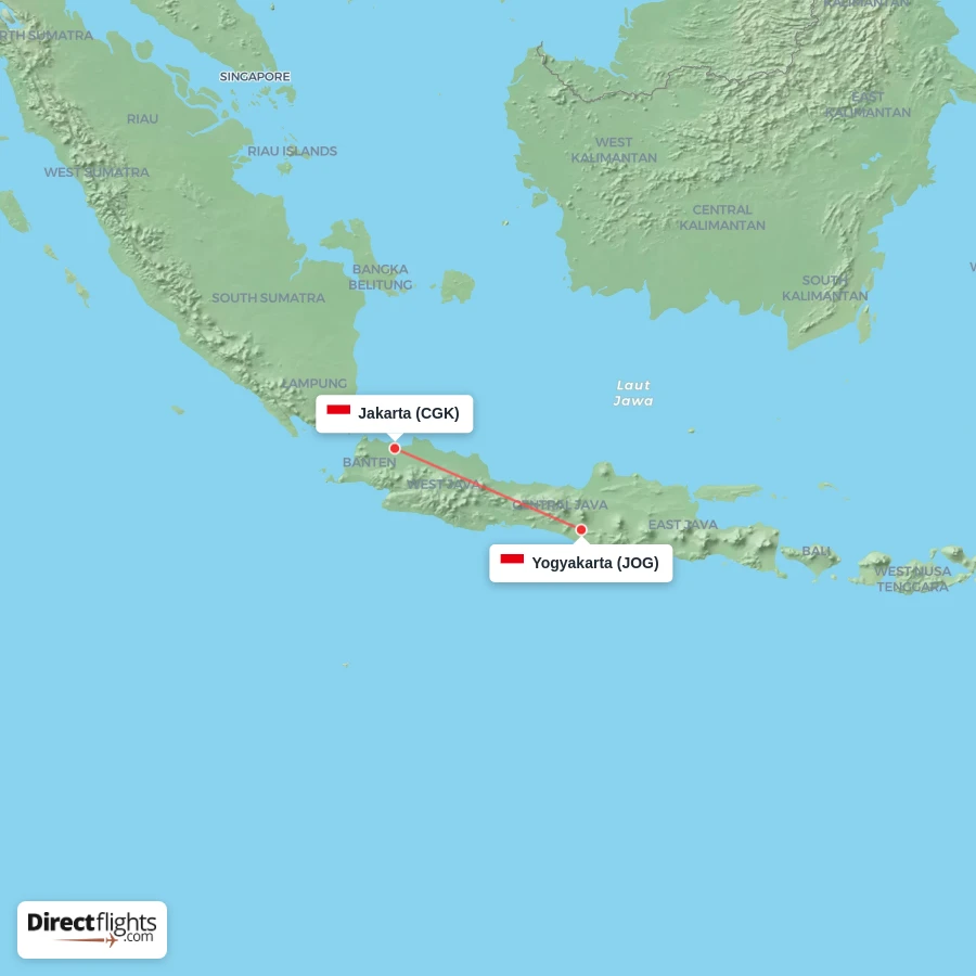 CGK - JOG route map