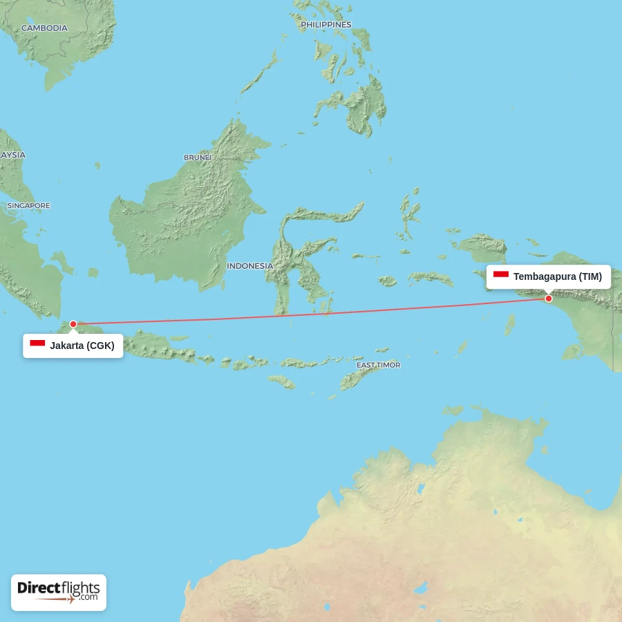 CGK - TIM route map