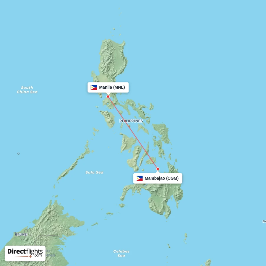 CGM - MNL route map