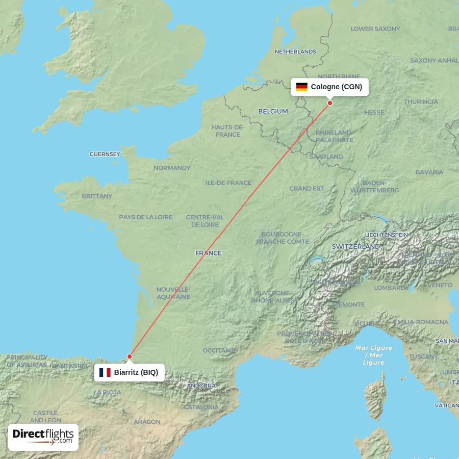 CGN - BIQ route map