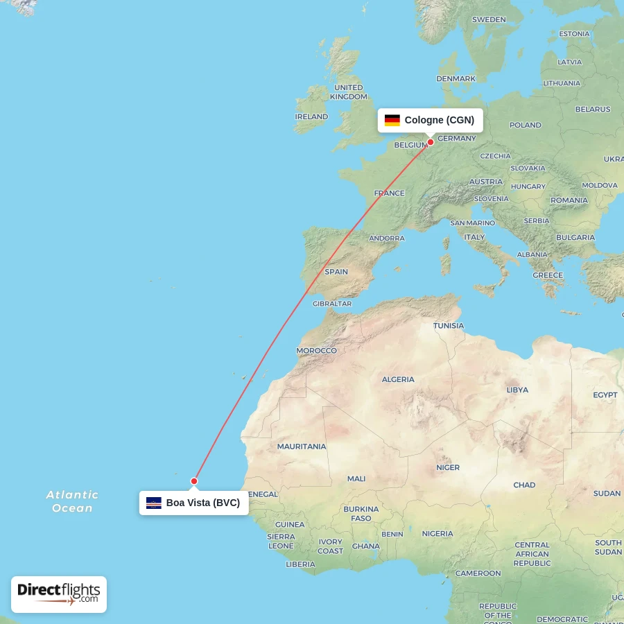 CGN - BVC route map