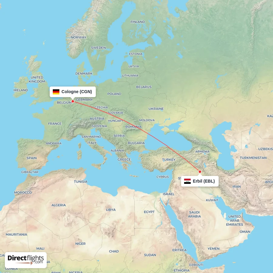 CGN - EBL route map