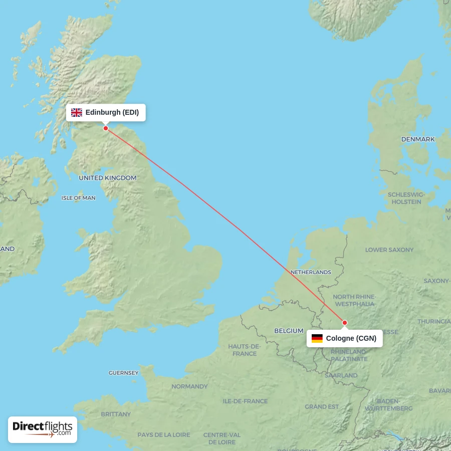 CGN - EDI route map