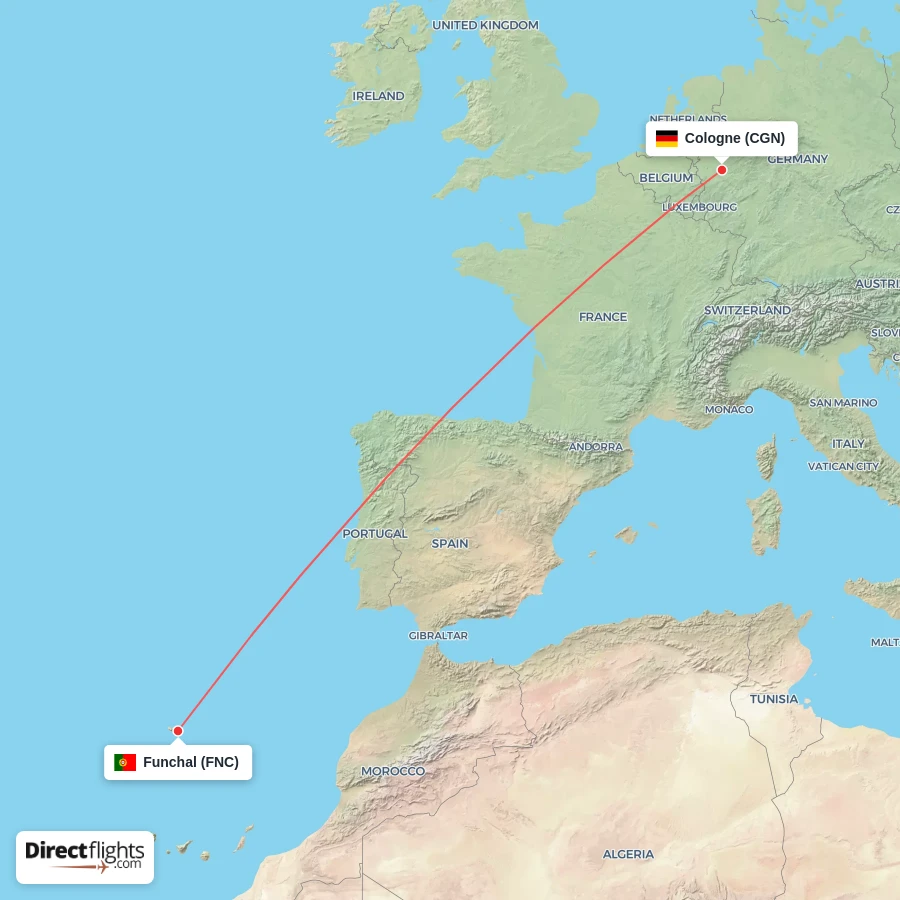 CGN - FNC route map