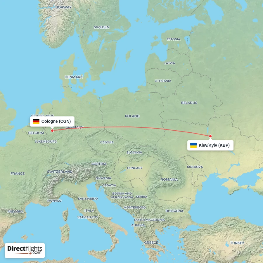 CGN - KBP route map