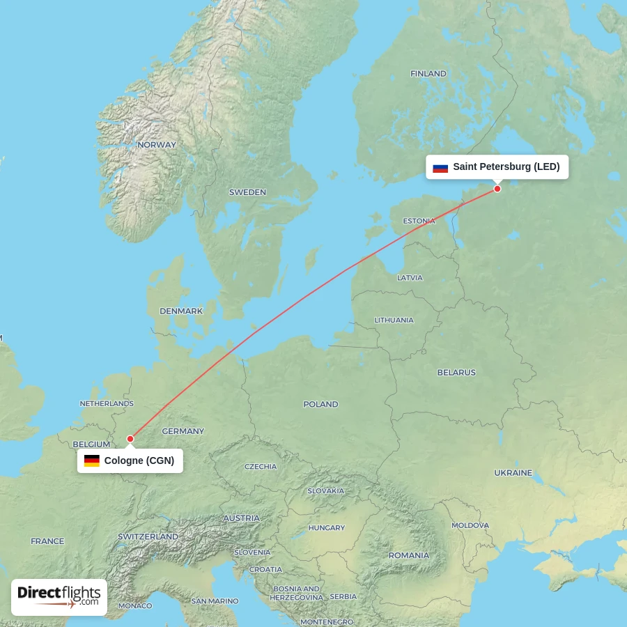 CGN - LED route map