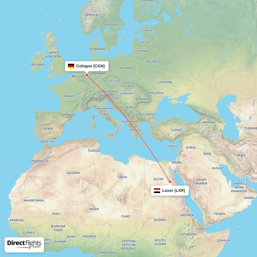 CGN - LXR route map