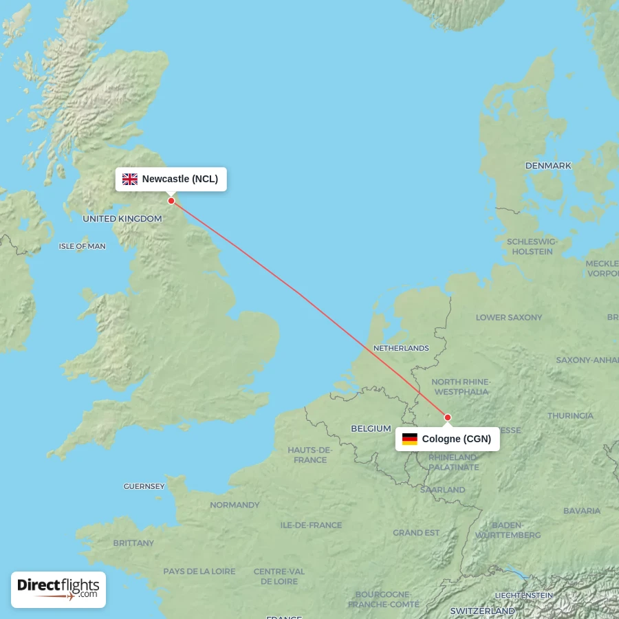 CGN - NCL route map